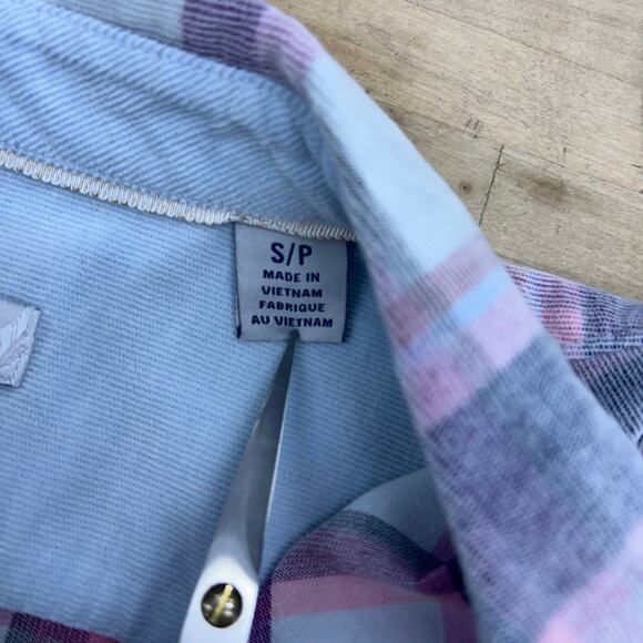 Tommy Bahama Womens Size S Shirt Button Front Top Reverse Weave Flannel Plaid - Picture 11 of 16